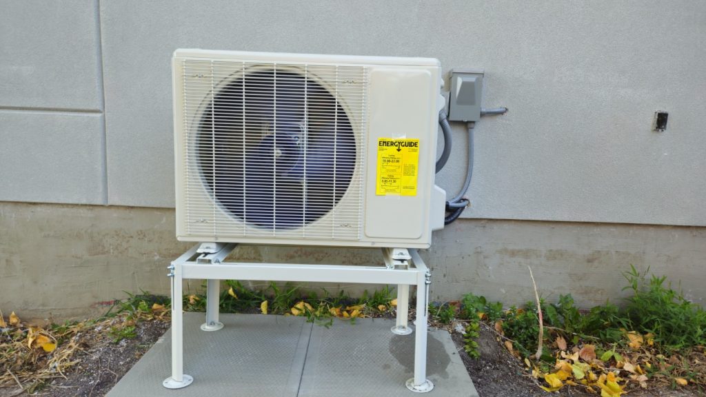 duckless heat pump outside